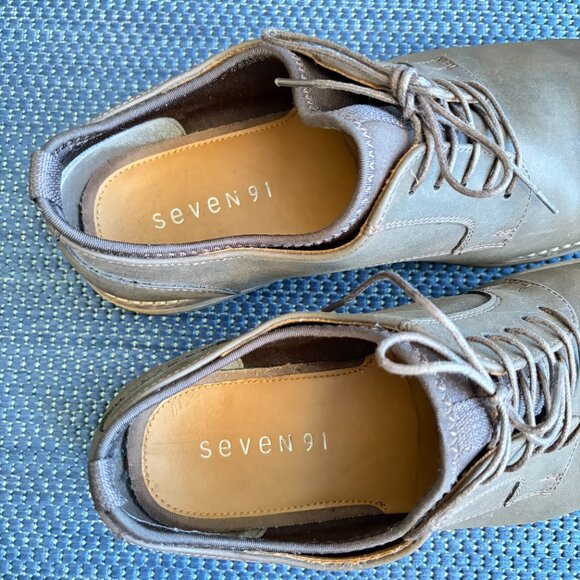 seven91 Brown Plain-Toe Derby Oxfords Casual Dress Shoes Men’s 11 - Pre-owned - Picture 6 of 14